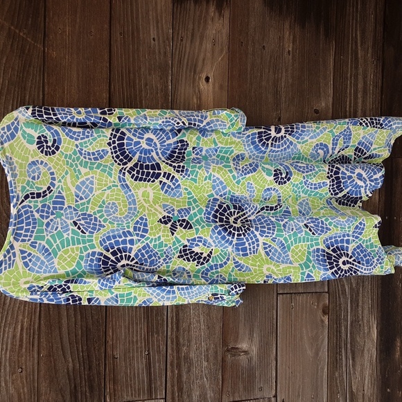 Caribbean Joe & Company turquoise green, blue, & white dress, Size M - Picture 7 of 7